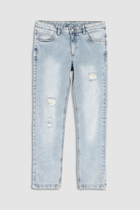 Džínsové nohavice modré s rovnou nohavicou, strih REGULAR 2
