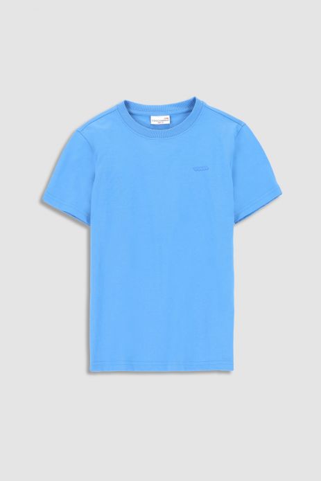 Tričko s krátkym rukávom modrý s aplikáciou