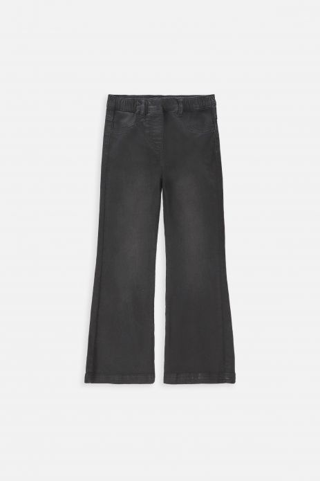 Džínsové nohavice čierne s rozšírenými nohaviciami 