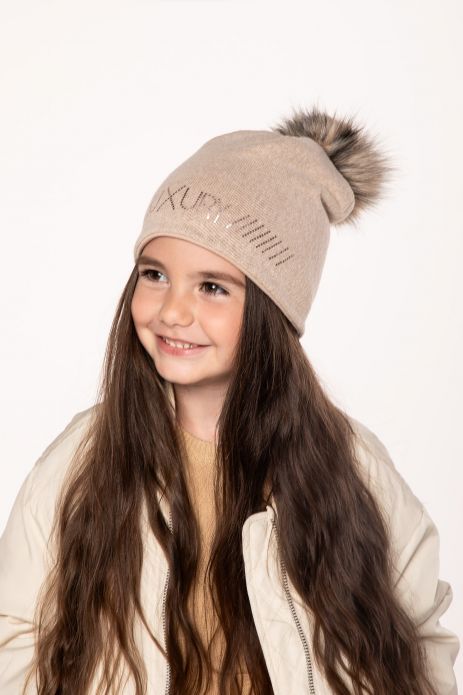 Prechodná čiapka dievčenská s bavlnenou podšívkou