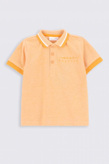 Tričko s krátkym rukávom oranžový s golierikom polo