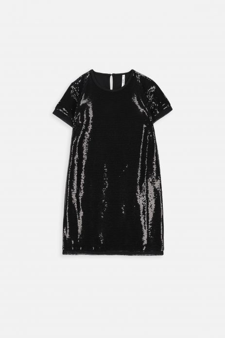 Pleteninové šaty čierna s flitrami 2