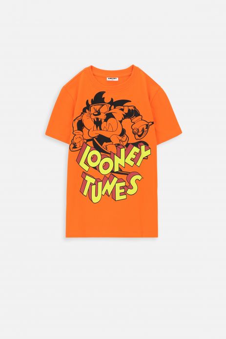 Tričko s krátkym rukávom LOONEY TUNES oranžový s potlačou - Tasmánsky čert 2