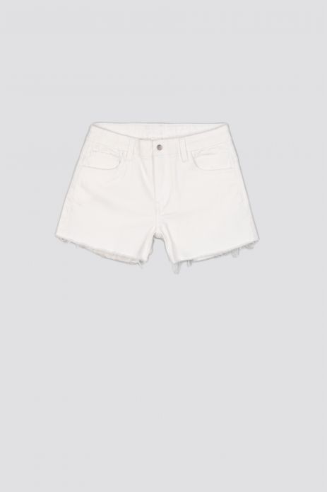 Krátke nohavice džínsové biele s vreckami