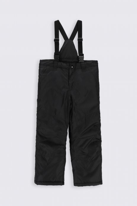 Zimné nohavice čierne lyžiarske s bavlnenou podšívkou